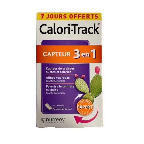 Calori Track Capteur 3 En 1 Boite De 45 Comprimés 3 Calori Track Capteur 3 En 1 Boite De 45 Comprimés